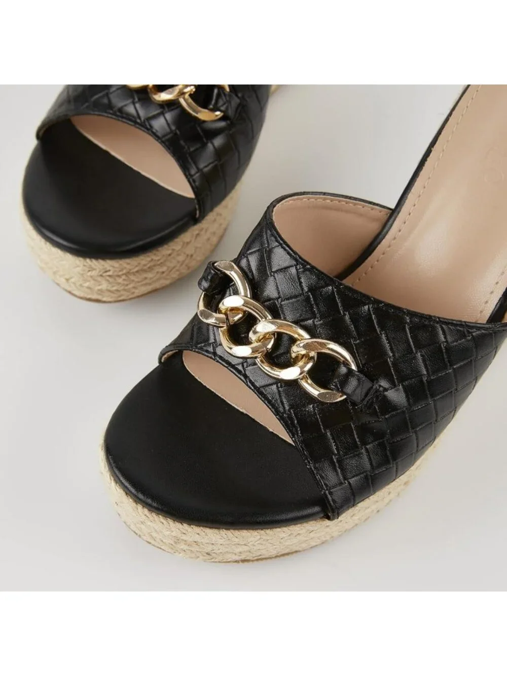 Stylish Women's Wedge Sandals - Platform Espadrille Heel, Casual Summer Slides
